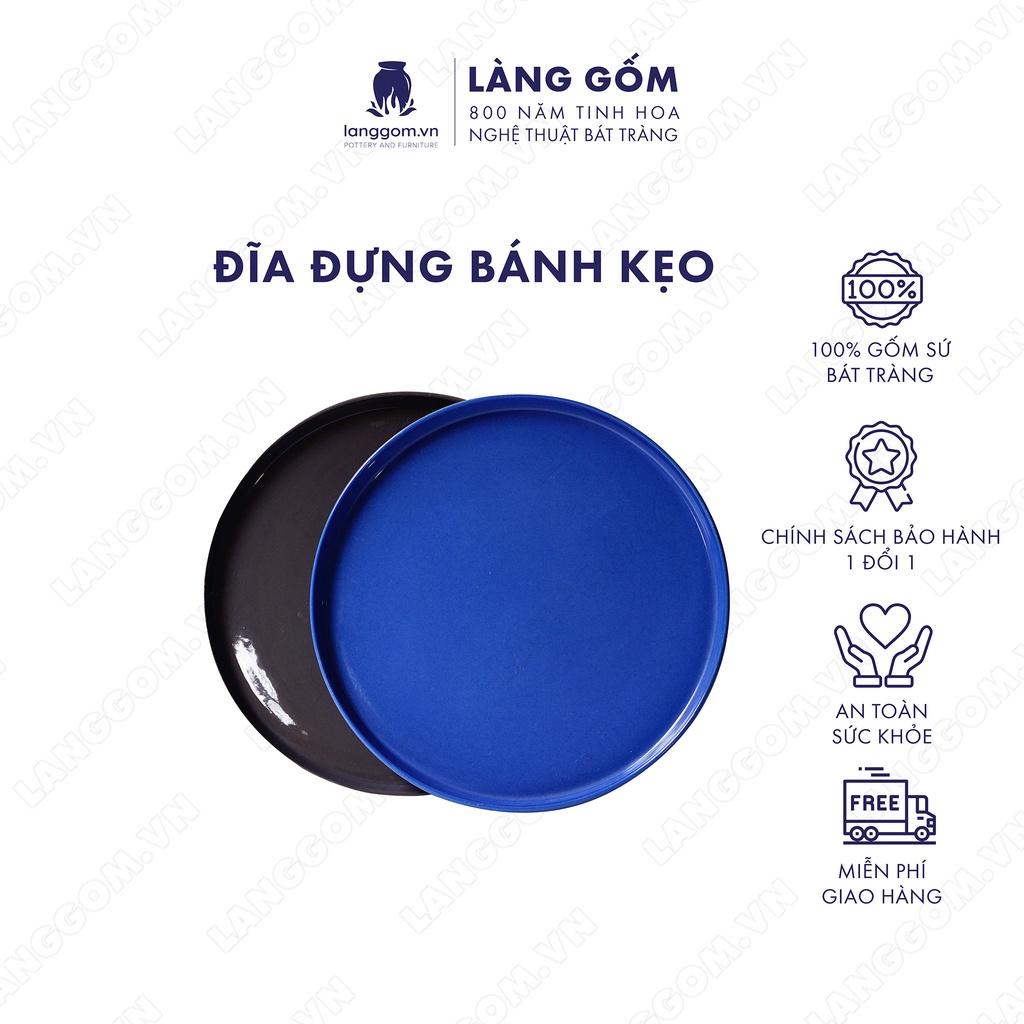 Đĩa gốm sứ cao cấp đựng bánh kẹo kiểu lòng sâu - Gốm sứ Bát Tràng