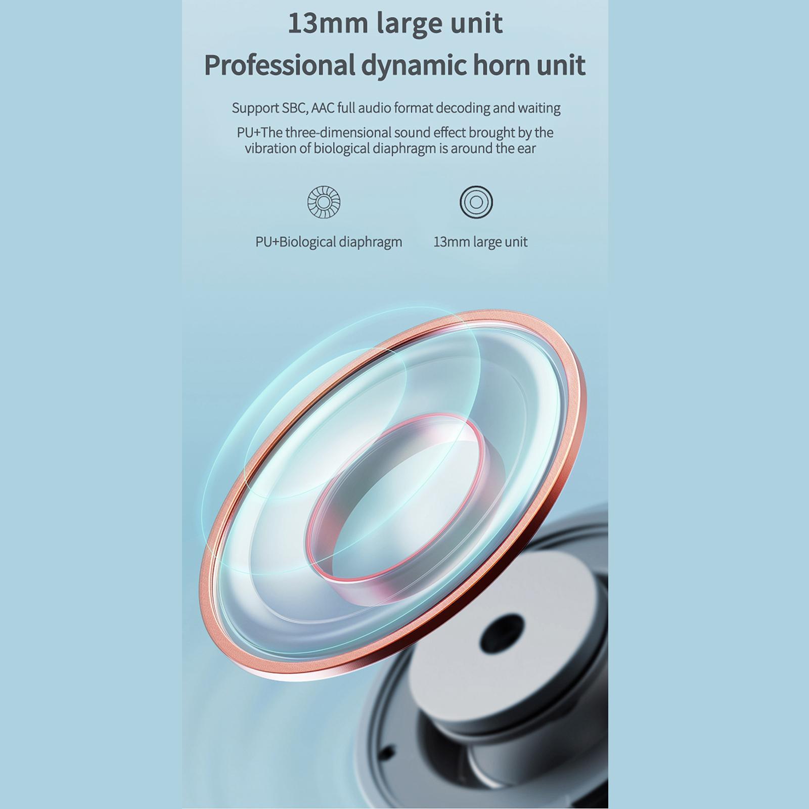 Bluetooth 5.2  Earphone Built in Mic Headset  Gaming Phones Black