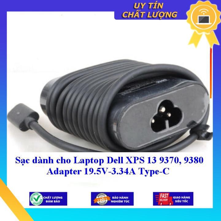 Sạc dùng cho Laptop Dell XPS 13 9370, 9380 Adapter 19.5V-3.34A Type-C - Hàng Nhập Khẩu New Seal