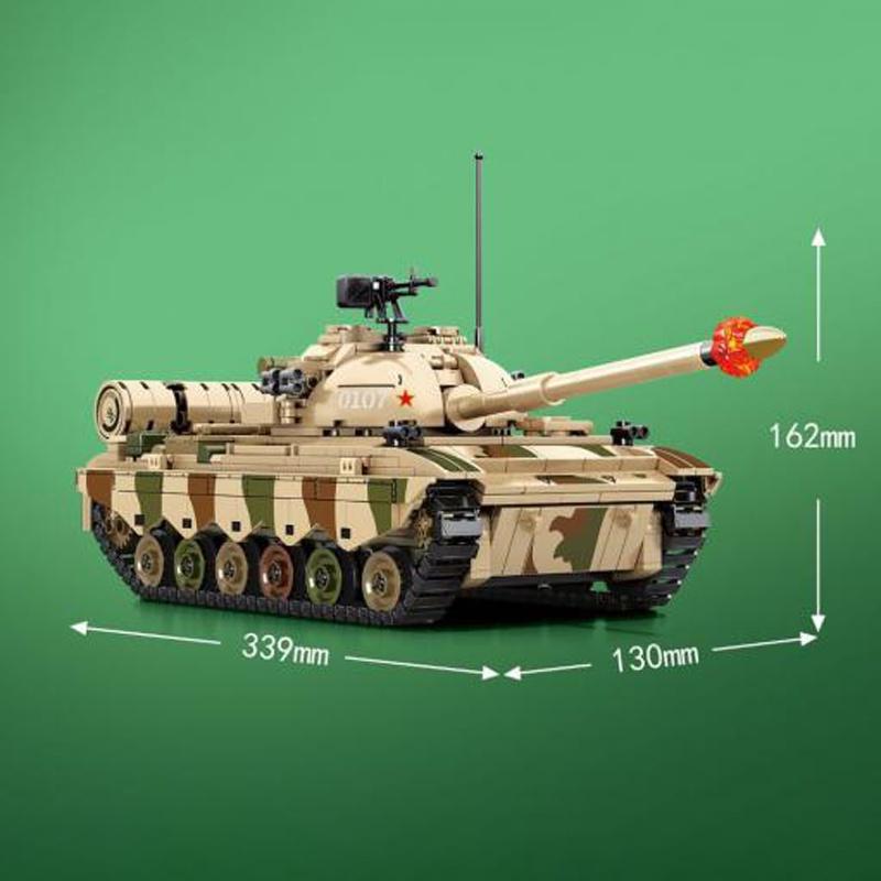 Đồ chơi Lắp ráp Xe Tăng chiến đấu 88A, Sembo Block 203127 Main Battle Tank, Xếp hình thông minh, Mô hình Xe Tăng
