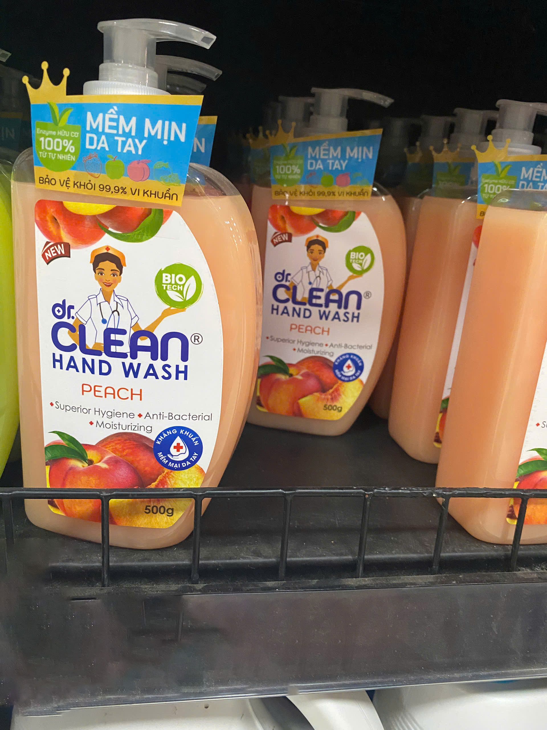 Nước rửa tay sinh học Dr Clean 500ml – Dưỡng ẩm, mềm tay, ngăn ngừa vi khuẩn, duy trì độ ẩm cho làn da