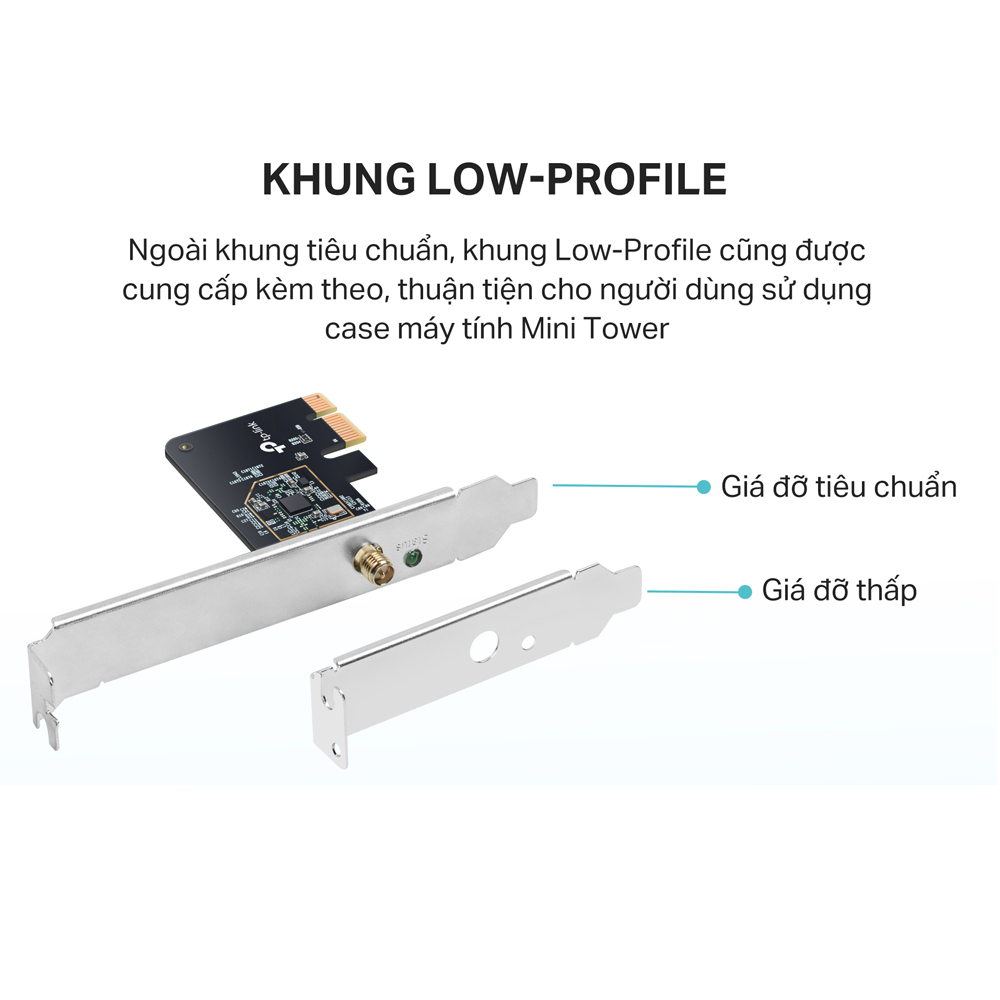 Bộ Chuyển Đổi Card Mạng Wifi TP-Link Archer T2E PCIe Băng Tần Kép AC600 - Hàng Chính Hãng