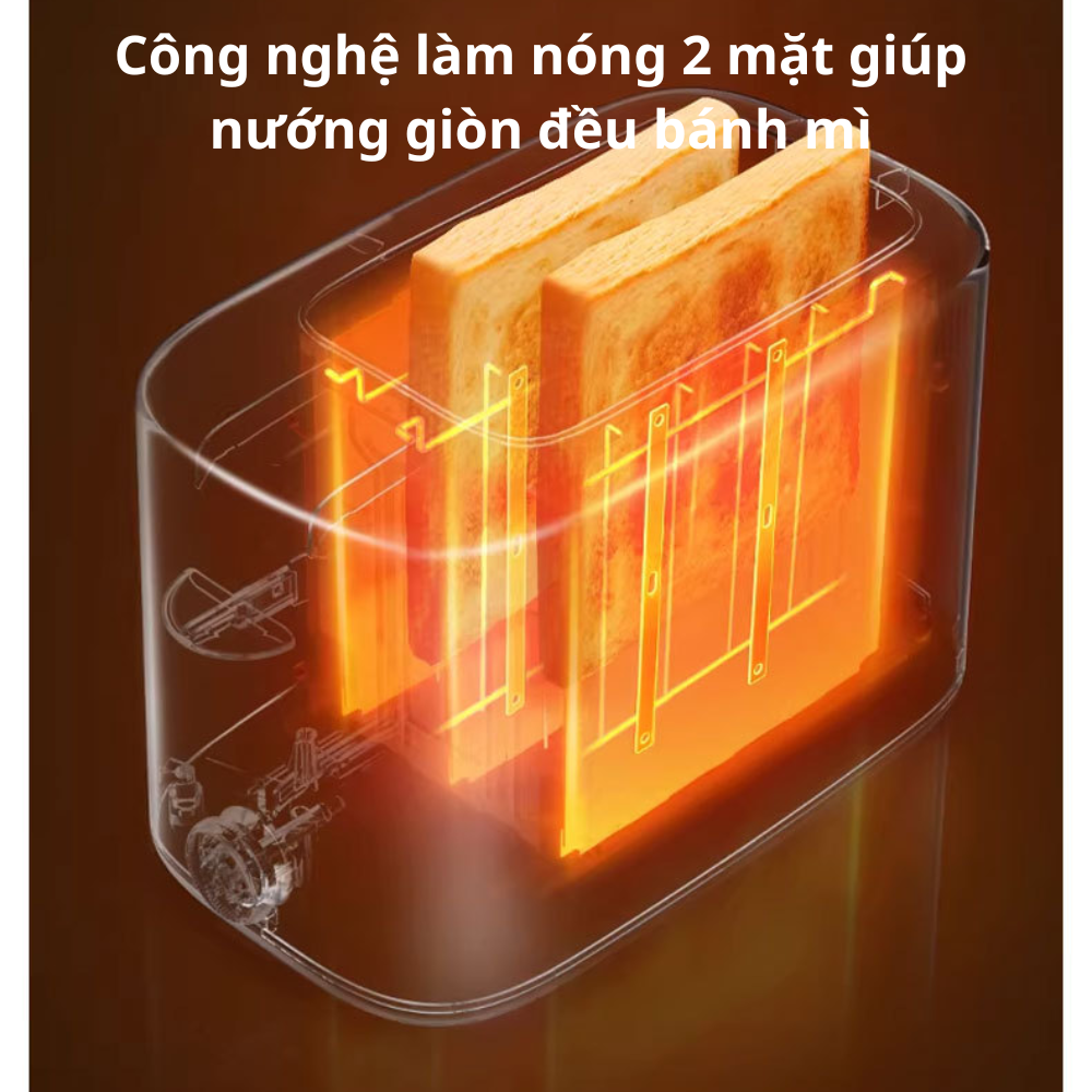 Máy nướng bánh mì tự nảy bánh công suất cao 750W Lumabella LB-58068, nướng bánh sandwich ăn sáng tiện dụng - DELIYA HÀNG CHÍNH HÃNG