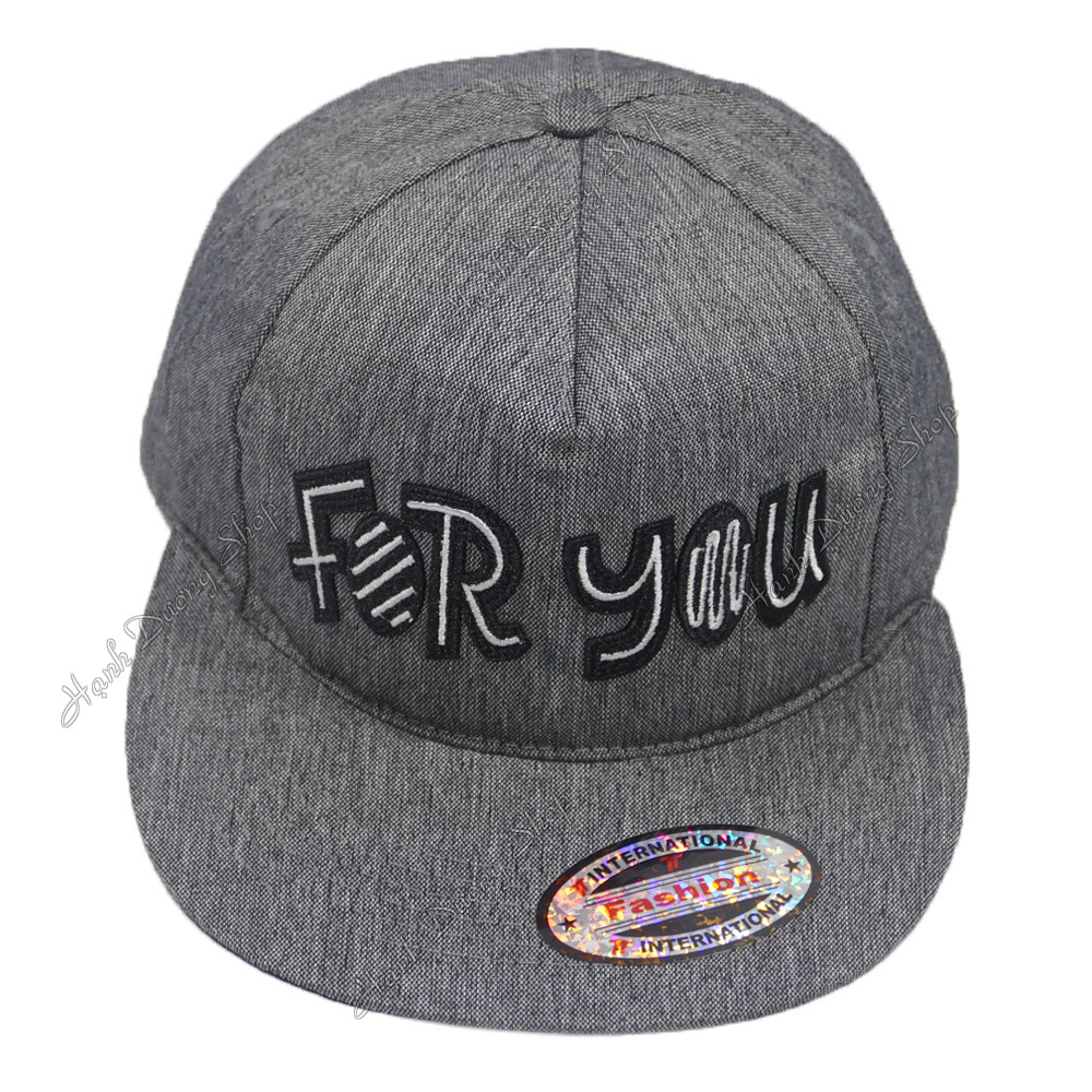 Nón Hiphop Snapback mỏ bằng độc đáo thêu nổi hình cún cưng, phong cách năng động cá tính - Hạnh Dương