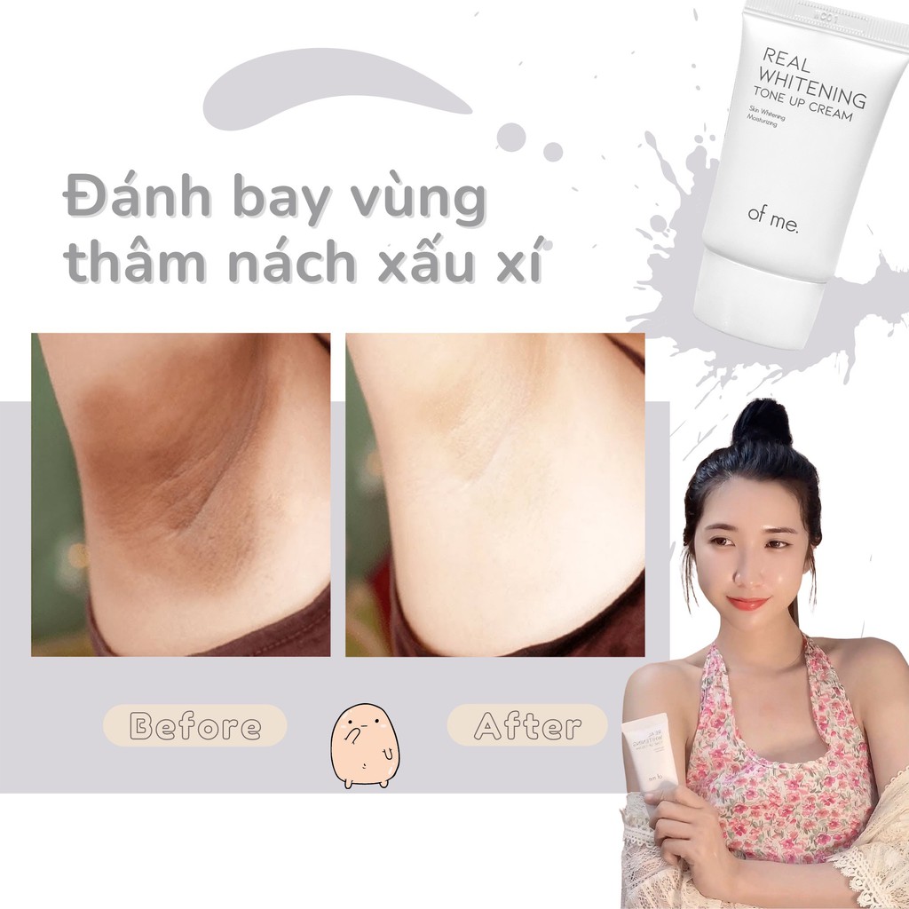 Kem body dưỡng trắng da OF ME REAL WHITENING TONE UP CREAM ngăn ngừa thâm 50ML