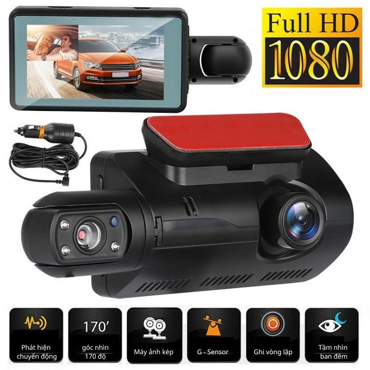 Camera hành trình ô tô 4taxi ống kính 360 độ ghi hình DVR 1080P hồng ngoại ban đêm siêu nét bảo hành 12 tháng