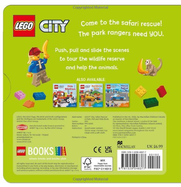 LEGO City. Safari Rescue: A Push, Pull And Slide Book