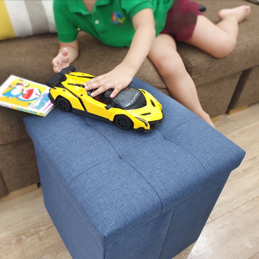 Đôn Ghế Sofa Kiêm Hộp Đựng Đồ Hàng Việt Nam chất vải Oxford 600D cao cấp Kích Thước 36x36xcao 40cm