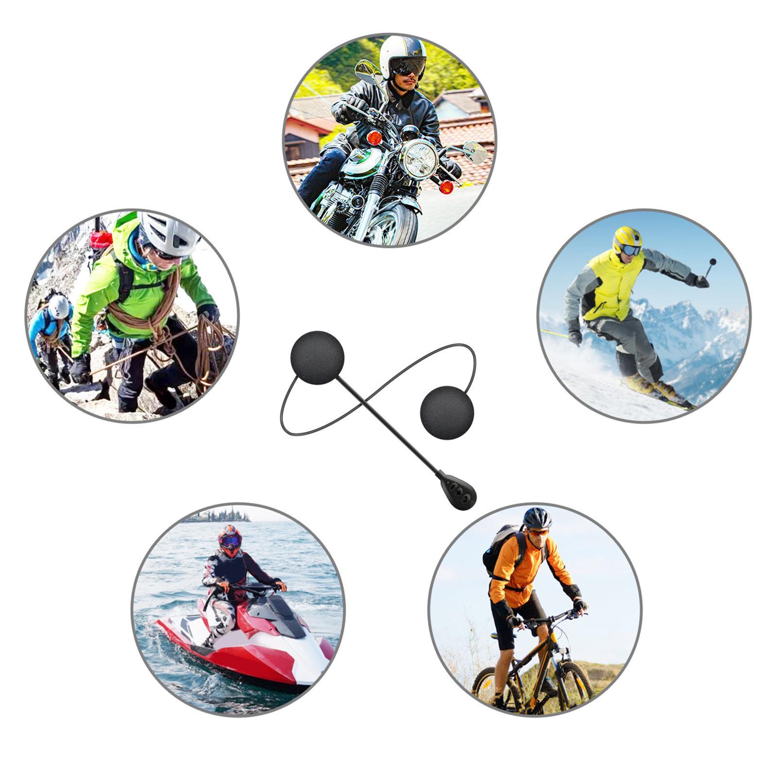 Motorcycle Bluetooth Helmet Headset 180mAh Battery Fit for Outdoor Sports