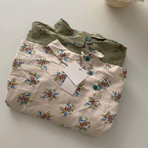 Sơ mi hoa VINTAGE cho béChất liệu thô THỜI TRANG cho bé