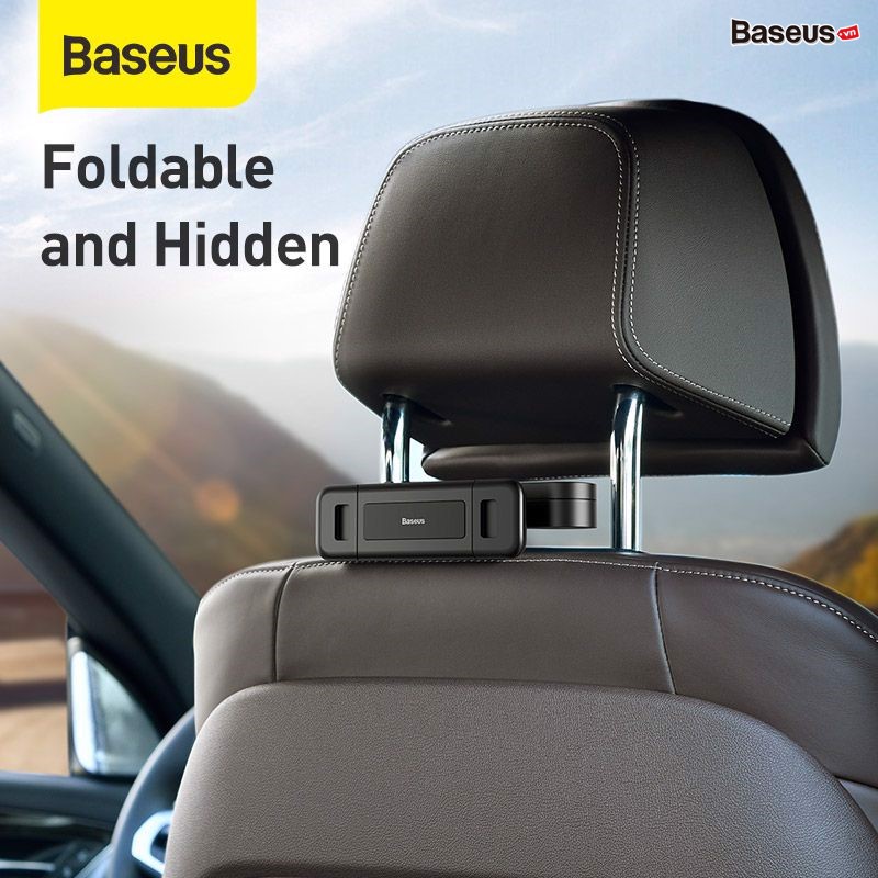 Giá treo xếp gọn dùng gắn lưng ghế trên xe hơi Baseus Fun Journey Backseat Lazy Bracket