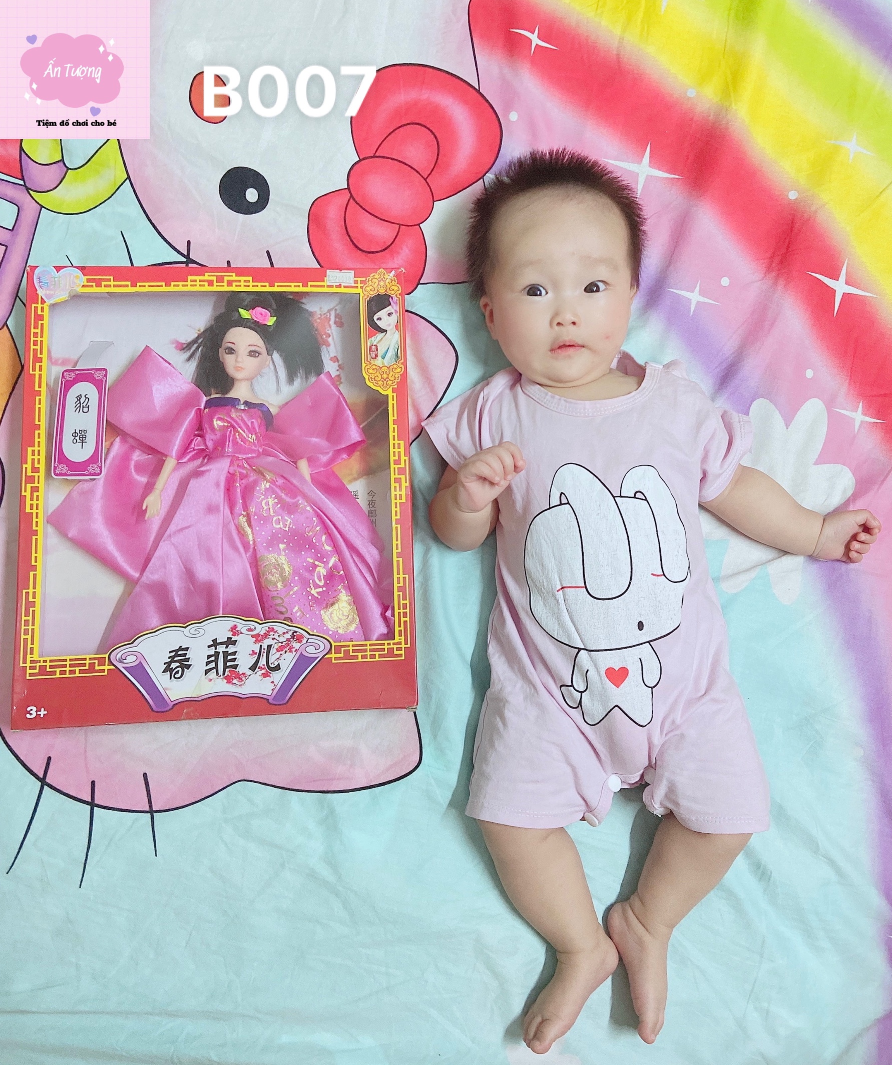 Đồ chơi bé gái - Đồ chơi búp bê- Hộp  búp bê Barbie, búp bê BJD công chúa cổ trang váy hồng cao cấp