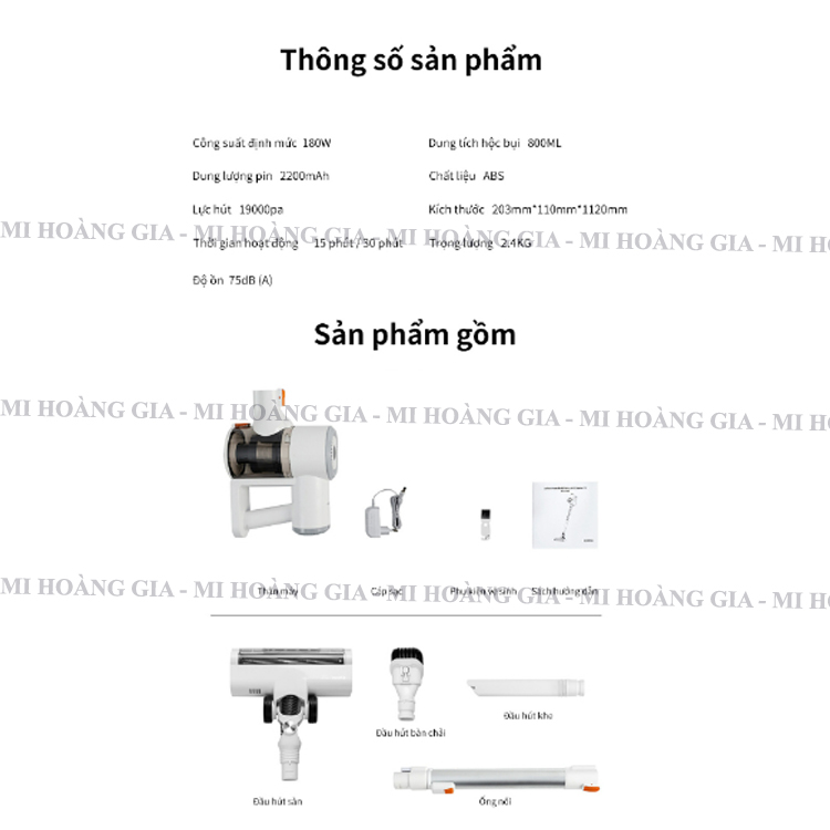 Máy hút bụi không dây Xiaomi Lydsto YM-V9-03 - Hàng nhập khẩu