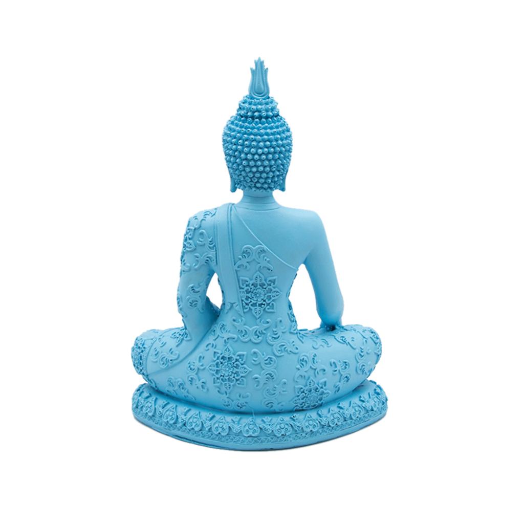 Cottage Resin Meditation Buddha Statue Marble Sculpture Handmade Decoration