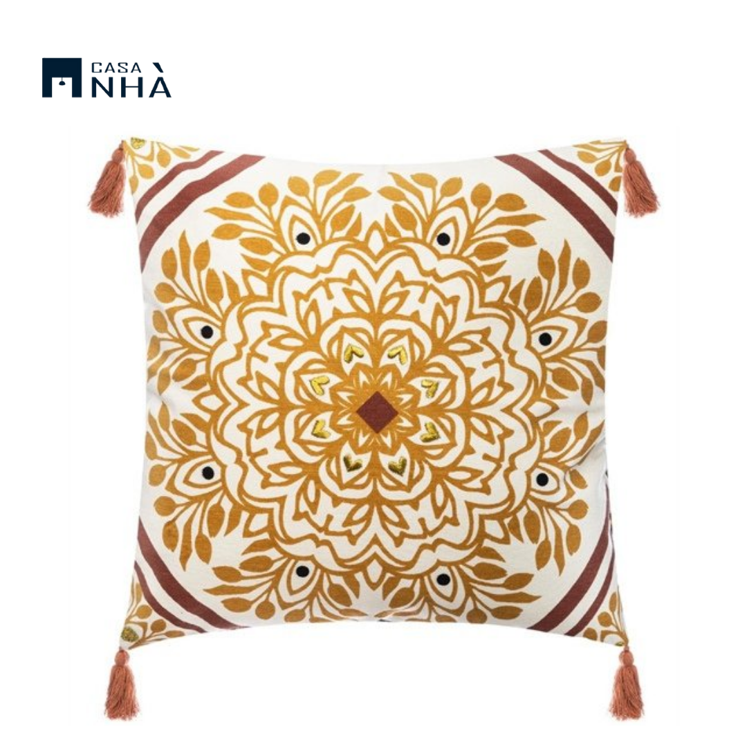 Vỏ gối tựa trang trí HINDU CUSHION COVER 40x40cm