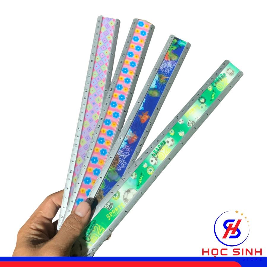 Thước nhôm 30cm có hình thay đổi theo góc nhìn dễ thương, chắc chắn