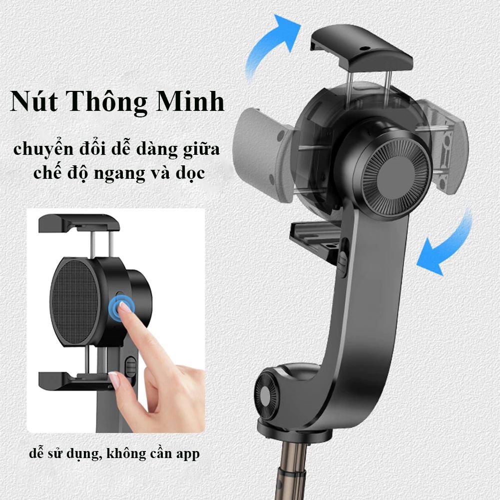 Tay cầm chống rung điện thoại selfie có Bluetooth