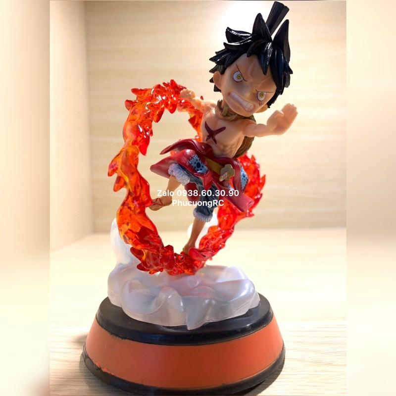 Mô Hình One Piece Luffy wano chibi sắc nét có Led