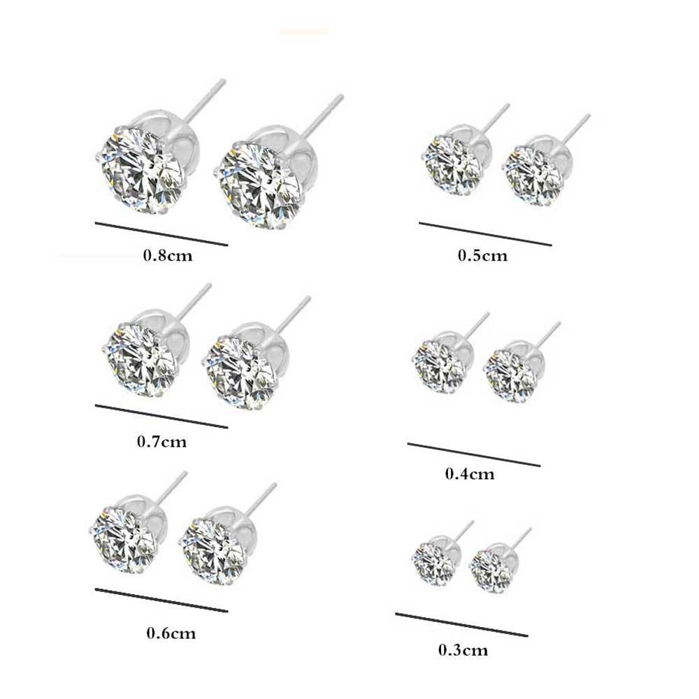 ALIUTOM Thời Trang 6 Cặp/bộ Punk Zircon Pha Lê Bông Bộ Bông Tai Nữ Hoa Tròn Gothic Thiết Kế D'oreille Trang Sức Bijoux