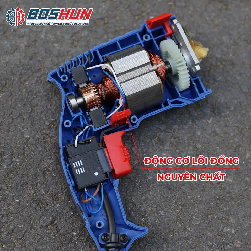 Máy Khoan Điện Cầm Tay BOSHUN - Máy Khoan Điện Cầm Tay Công Suất Lớn 750W- Đầu Kẹp 13 mm Cực Khoẻ Tiện Lợi