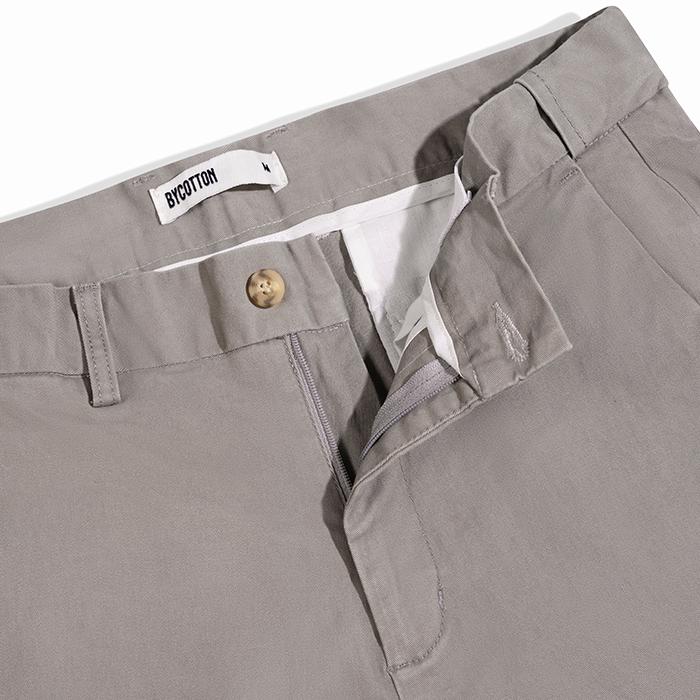 Quần Kaki Dài Nam Xanh Đen BY COTTON Chinos Light Grey