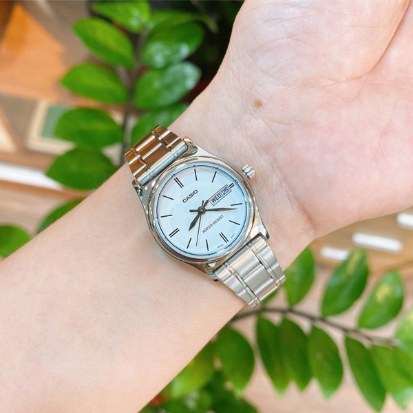 Đồng Hồ Casio Nữ LTP-V006D-7B2UDF Dây Kim Loại - Mặt Màu Trắng - Chống Nước