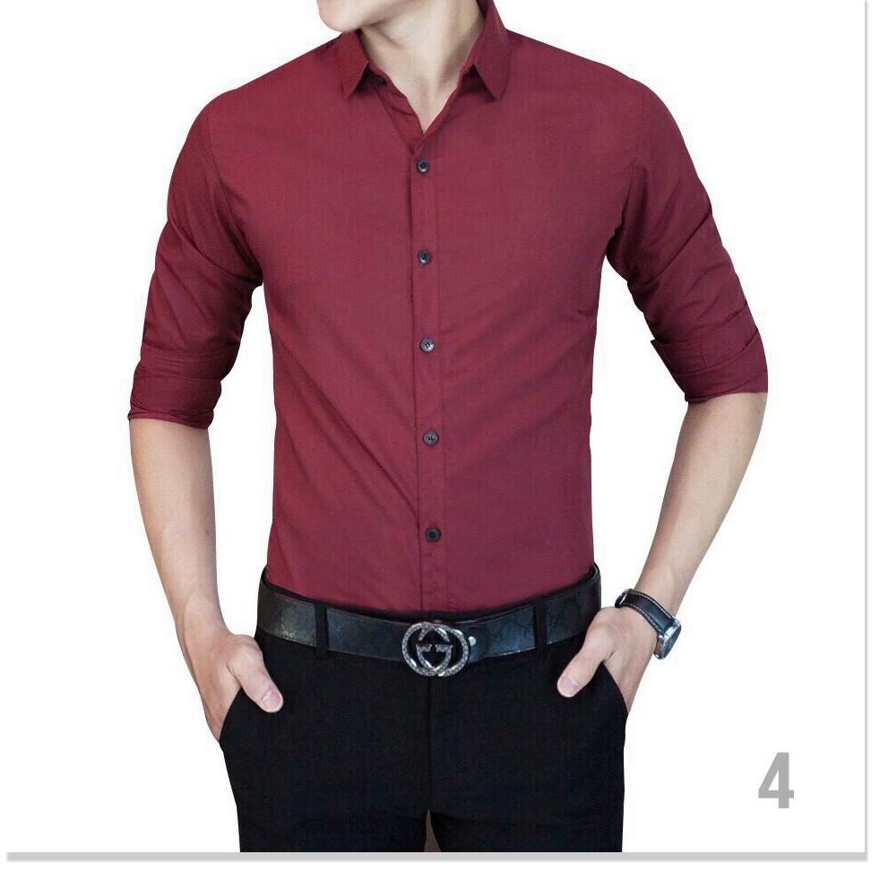 Áo sơ mi trơn dài tay cực phong cách đậm chất nam giới KME FASHION