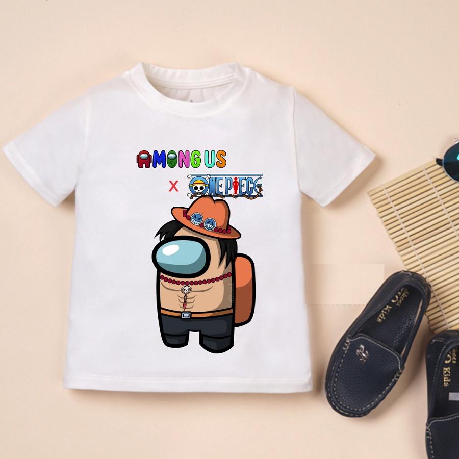 Áo thun in hình One Piece among us cho bé cực ngầu