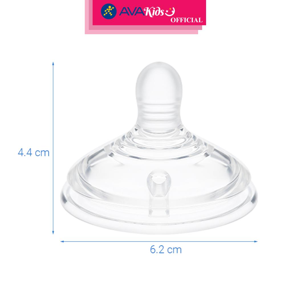 Bộ 2 núm ti Tommee Tippee Natural Start siêu mềm tự nhiên cổ rộng size + (mọi độ tuổi) - Hàng Chính Hãng