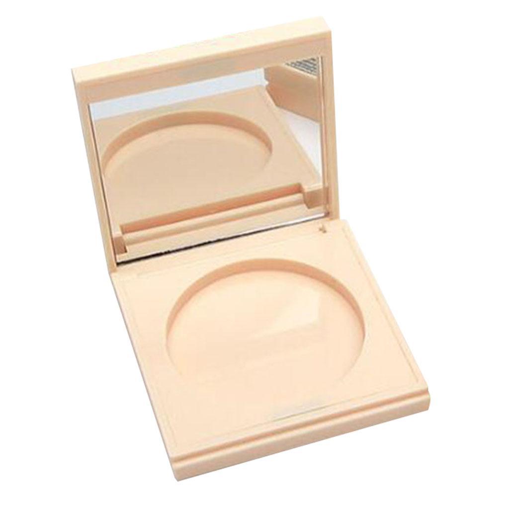 Empty Pressed Powder Case Makeup Blusher Cosmetic Container w/ Mirror