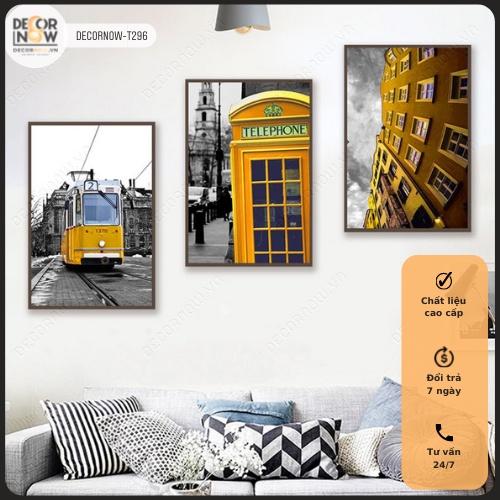 Tranh Treo Tường CANVAS Phòng Khách, Phòng Ngủ DECORNOW, 3 Bức Trang Trí, Decor Đẹp Nhất 2022 DCN-06