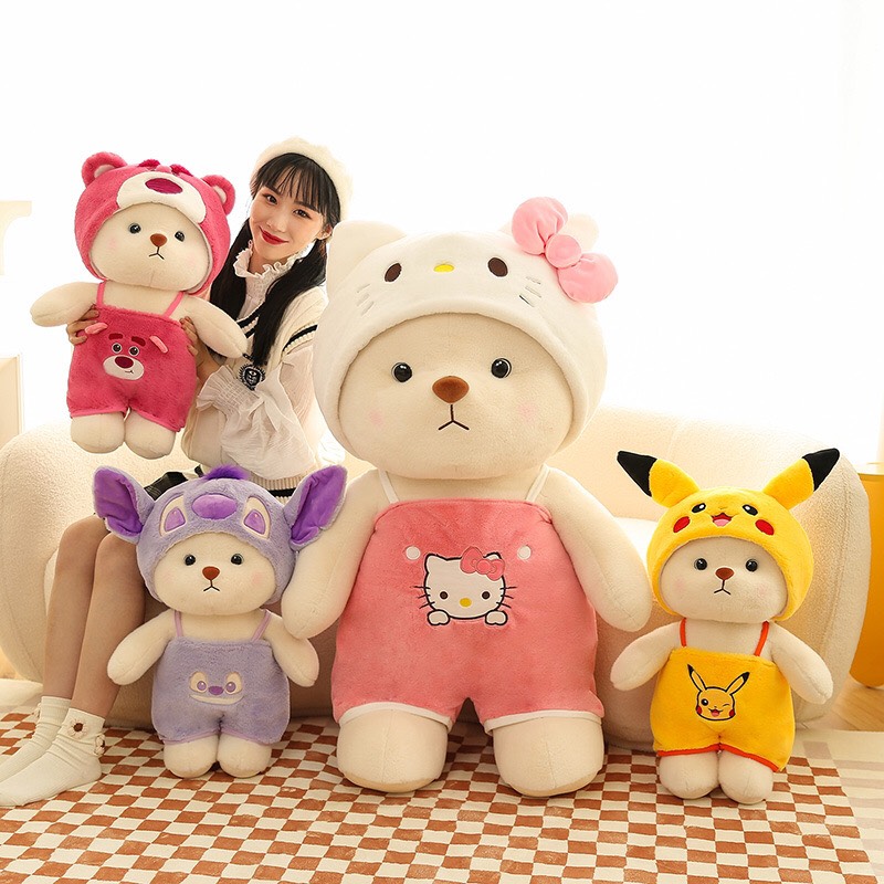 Gấu Bông Teddy Cosplay Ngộ Nghĩnh Cho Bé - Gấu Bông Hana