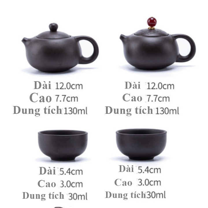 Bộ ấm trà tử sa có túi hộp đựng khi đi du lịch