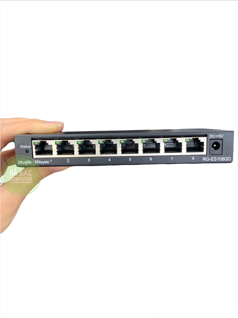 Bộ Chia Mạng 8 Cổng Sắt 1000Mbps RUIJE RG-ES108GD - Switch 8 Port Gigabit - Hàng Chính Hãng