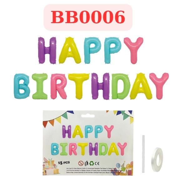 Bộ Bóng Chữ Happy Birthday Trang Trí Sinh Nhật