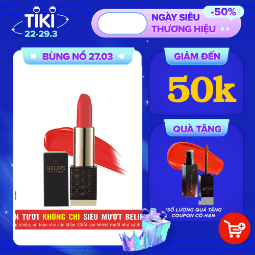 Son Môi Belips Son Tươi Mỏng Nhẹ Mềm Môi 100% thiên nhiên không chì an toàn cho bà bầu