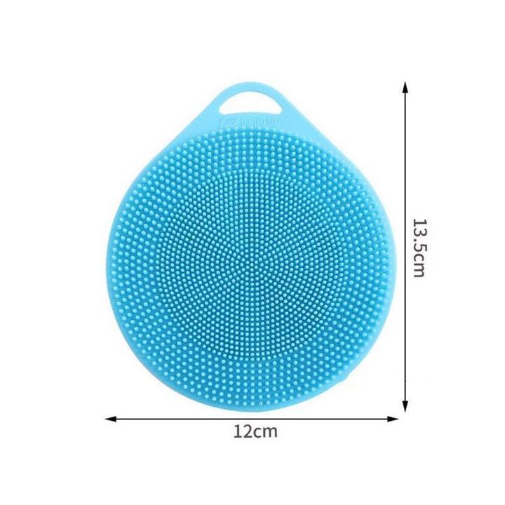 Miếng rửa nồi bằng silicon tiện dụng đa năng 5x12cm tặng 1 móc dính tường