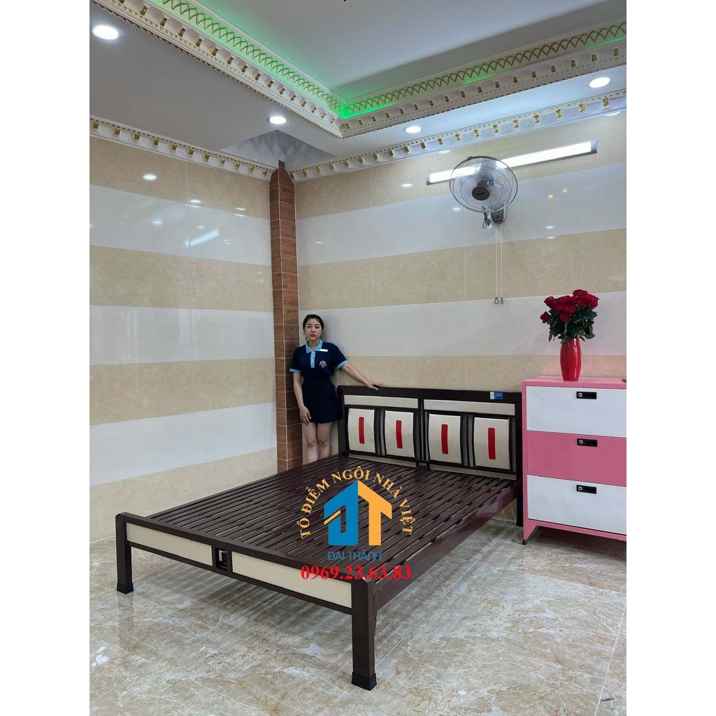 Giường sắt hộp 48 1m6x2m Đại Thành
