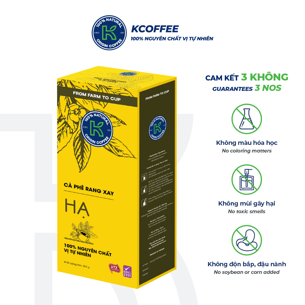 Combo 2 hộp cà phê rang xay xuất khẩu Hạ thương hiệu K-Coffee