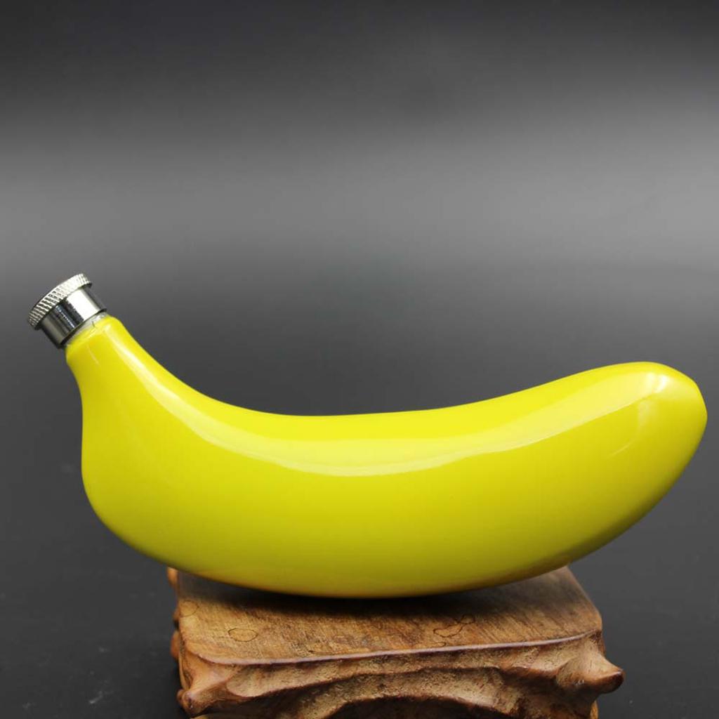 Portable 5oz Banana Hip Flask Pocket Alcohol Flagon Drinkware with Funnel