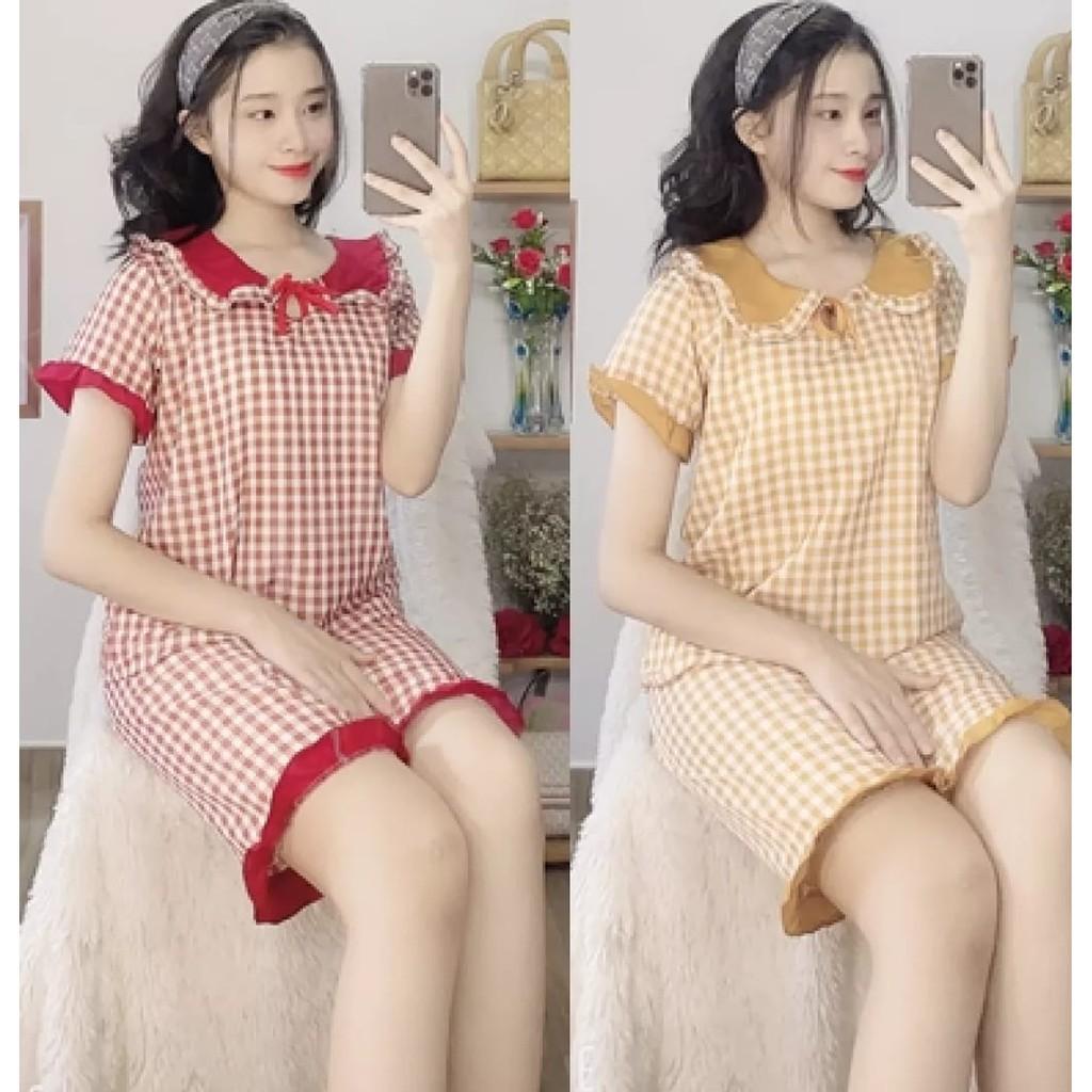 Bộ kate lụa, quần lửng mặc nhà dễ thương - ảnh thật Shop tự chụp