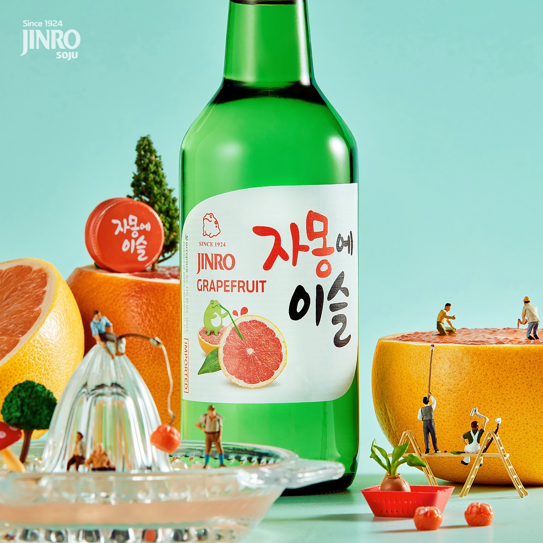 [CHÍNH HÃNG] Soju Hàn Quốc JINRO VỊ BƯỞI 360ml - Combo 6 chai