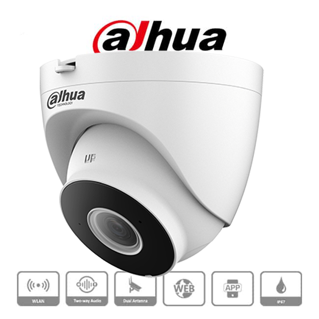 Camera Dome IP Wifi 2MP có đàm thoại DAHUA DH-IPC-HDW1230DT-STW hàng chính hãng