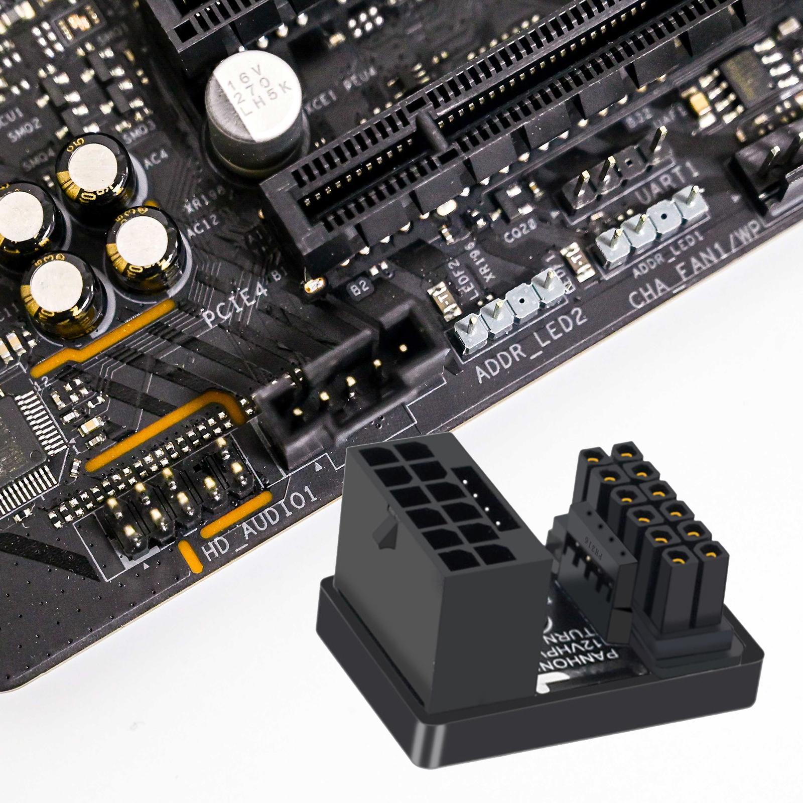 Angled Adapter, PH316, Easy to Install ,600W, 12+4Pin Graphics Connector Electronics Accessories for Desktop Graphics Card