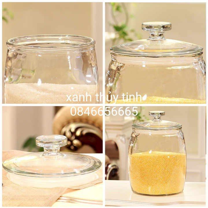 Bình thủy tinh HD12 ngâm hoa quả, ngâm sâm, muối dưa, muối cà, trưng bày - 2,35 lít