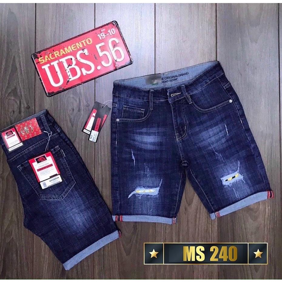Quần short jean chất bò co giãn- quần lửng nam nhiều mẫu thời trang TINA ms240