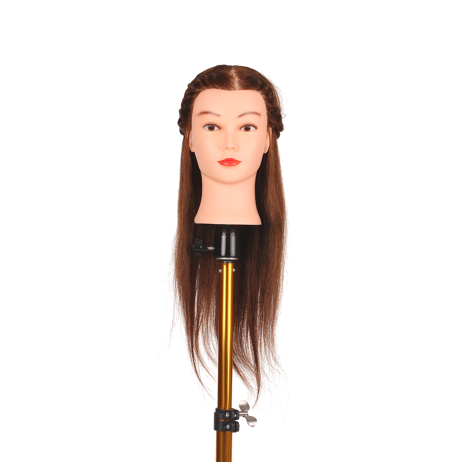 Mua 75% Human Hair Training Head Mannequin Head for Braiding Hair Styling Hair Cuting Perming Practice 24'' Manikin Head for Mua 75% Human Hair Training Head Mannequin Head for Braiding Hair Styling Hair Cuting Perming Practice 24'' Manikin Head for