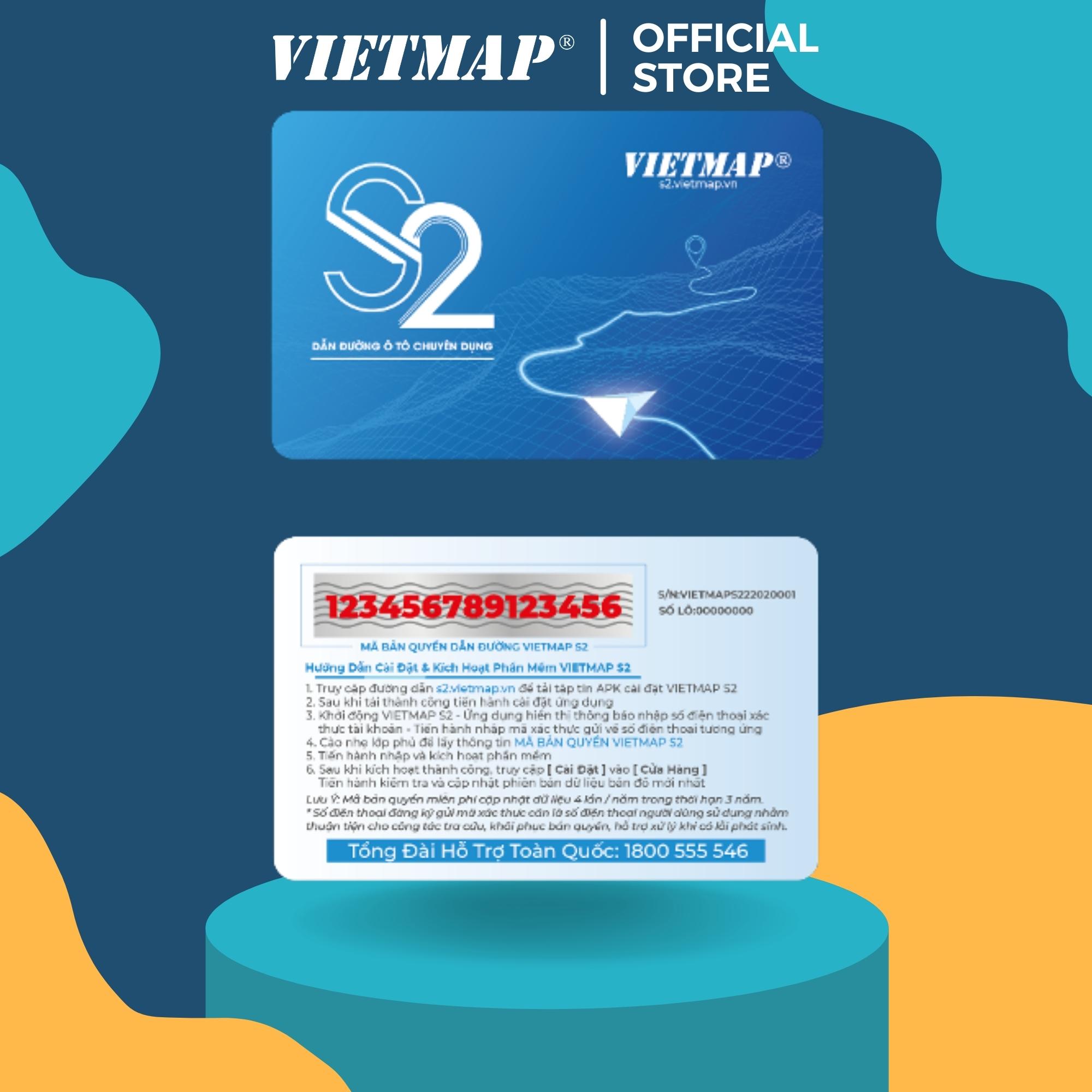 Phần mềm dẫn đường ô tô chuyên dụng VIETMAP S2 - Hàng Chính Hãng