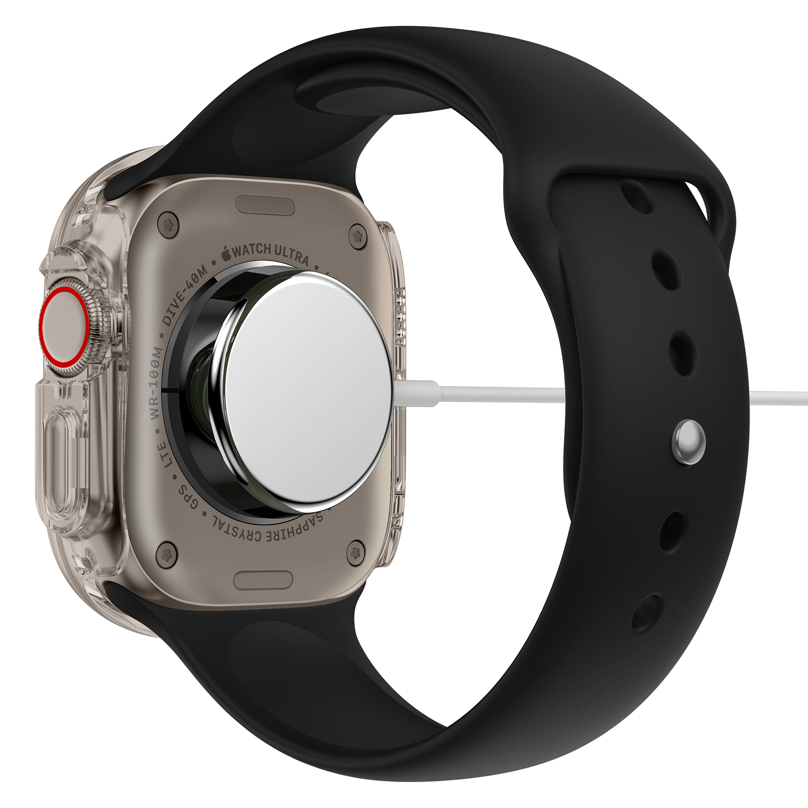 Ốp Case Đen và Trong Suốt cho Apple Watch Ultra / Apple Watch Ultra 2 49mm