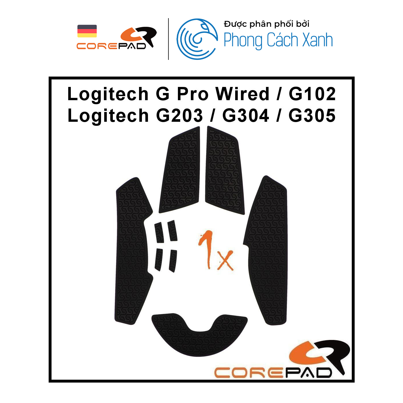 Bộ grip tape Corepad Soft Grips - Dành cho Logitech G Pro / G102 / G203 / G304 / G305 Series - Hàng Chính Hãng